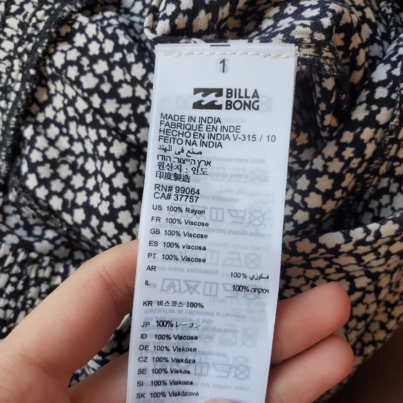 BILLABONG Floral Printed Wide Leg Pull On Pants L - Picture 7 of 9